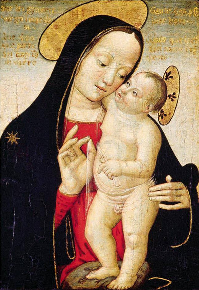 Madonna and Child in hallway
