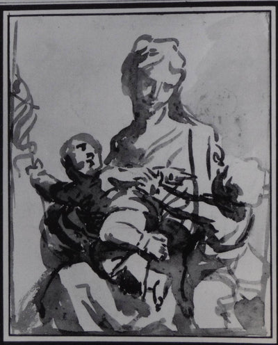 Madonna and Child in dining room