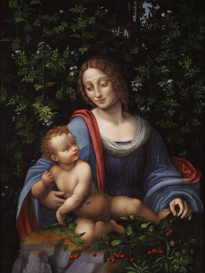 Madonna and Child in a Jasmine Bower in kitchen
