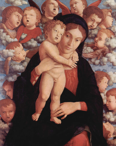 Madonna and Child with Cherubs in hallway