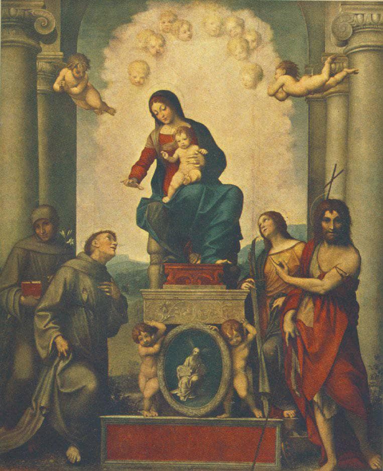 Madonna and Child with Saint Francis by Correggio — Oil Painting Reproduction