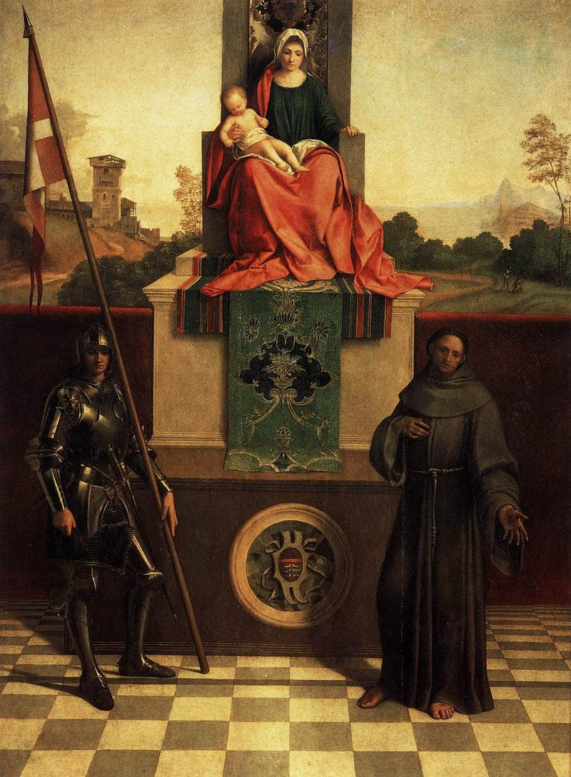 Madonna and Child with Saints Liberale and Francis (The Castelfranco Madonna) by Giorgione — Oil Painting Reproduction