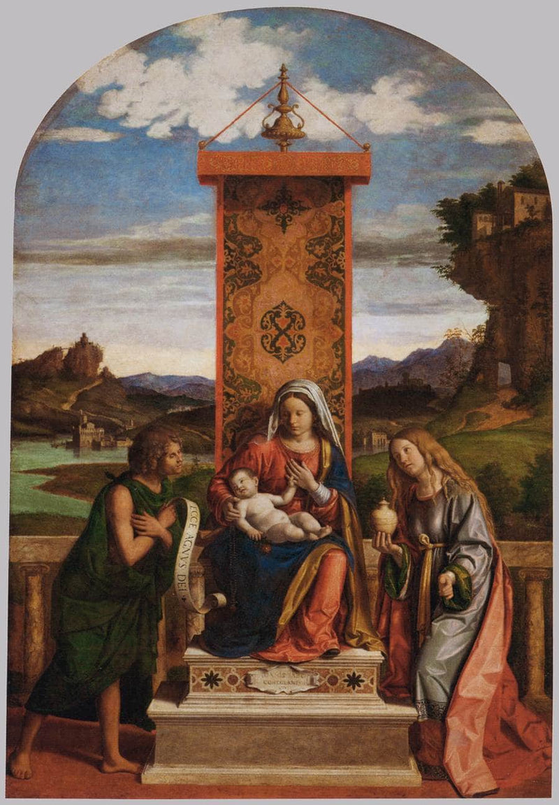 Madonna and Child with St. John the Baptist and Mary Magdalene by Cima da Conegliano — Oil Painting Reproduction