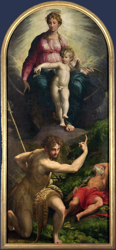 Madonna and Child with St. John the Baptist and St. Jerome in hallway