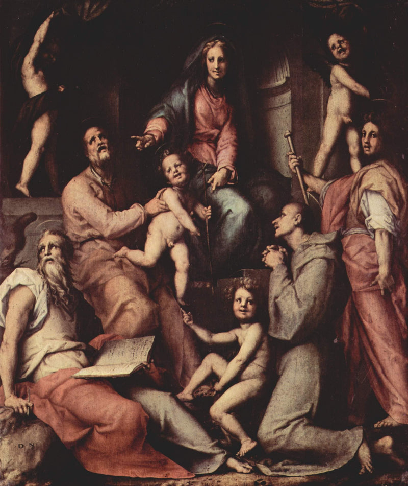 Holy Family with Saints by Jacopo Pontormo — Oil Painting Reproduction