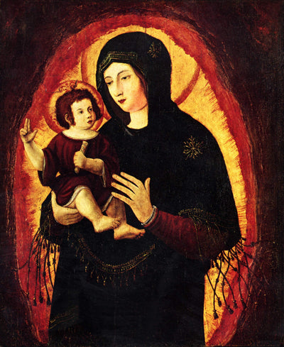 Madonna (Beautiful Maria of Regensburg) in entryway