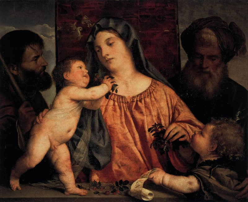 Madonna of the Cherries by Titian — Oil Painting Reproduction