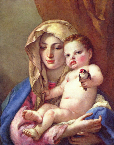 Madonna of the Goldfinch in hallway