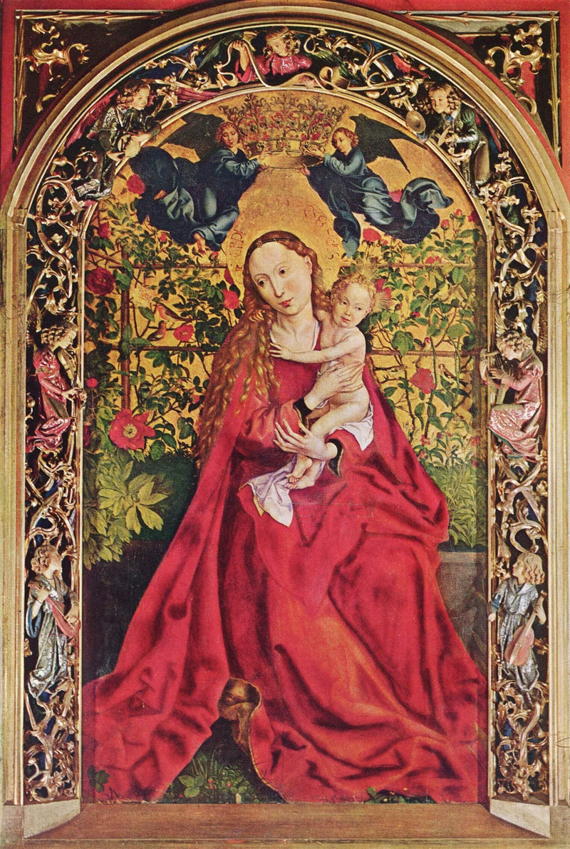 Madonna of the Rose Bower by Martin Schongauer — Oil Painting Reproduction