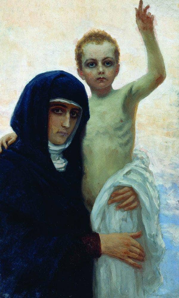 Madonna with Child by Ilya Repin — Oil Painting Reproduction