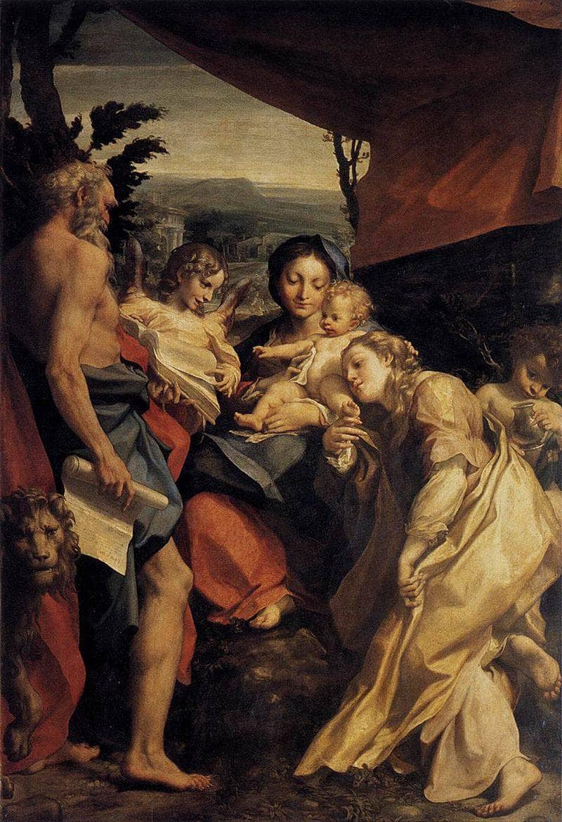 Madonna with St. Jerome (The Day) by Correggio — Oil Painting Reproduction