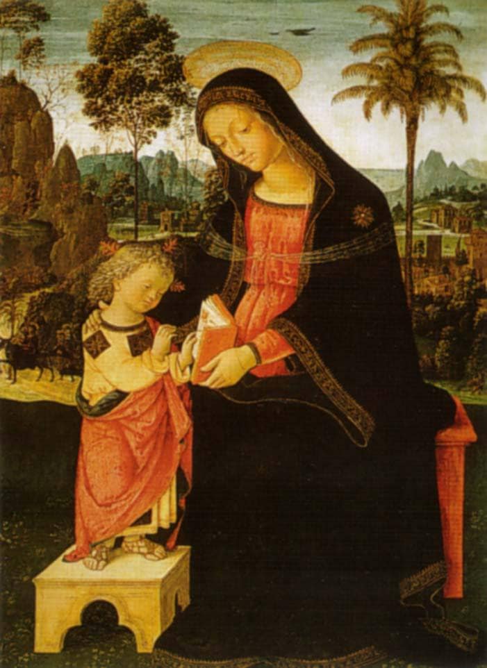 Madonna with Writing Child by Pinturicchio, Oil Painting Reproduction