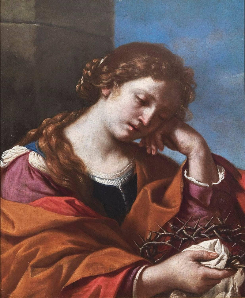 Magdalene contemplating the Crown of Thorns by Guercino — Oil Painting Reproduction