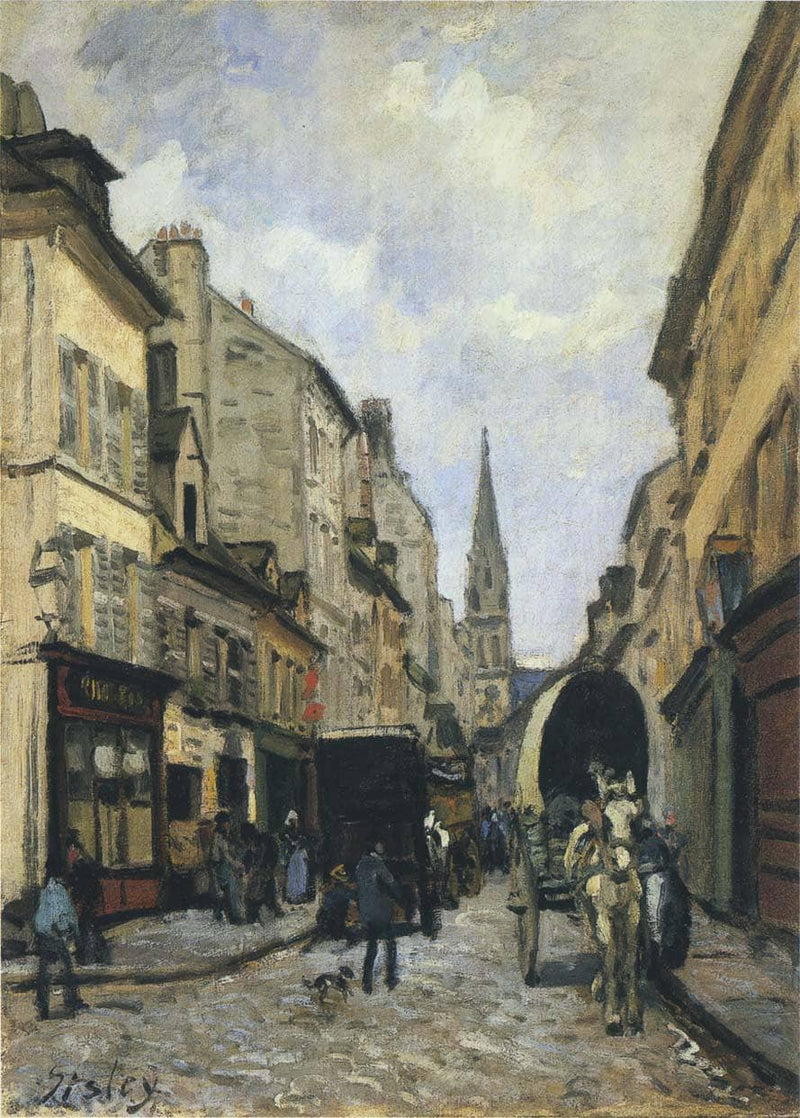 Main Street in Argenteuil by Alfred Sisley — Oil Painting Reproduction
