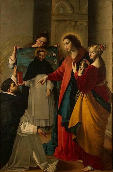 Appearance of the Virgin to a Monk of Dominican Order in Soriano in hallway