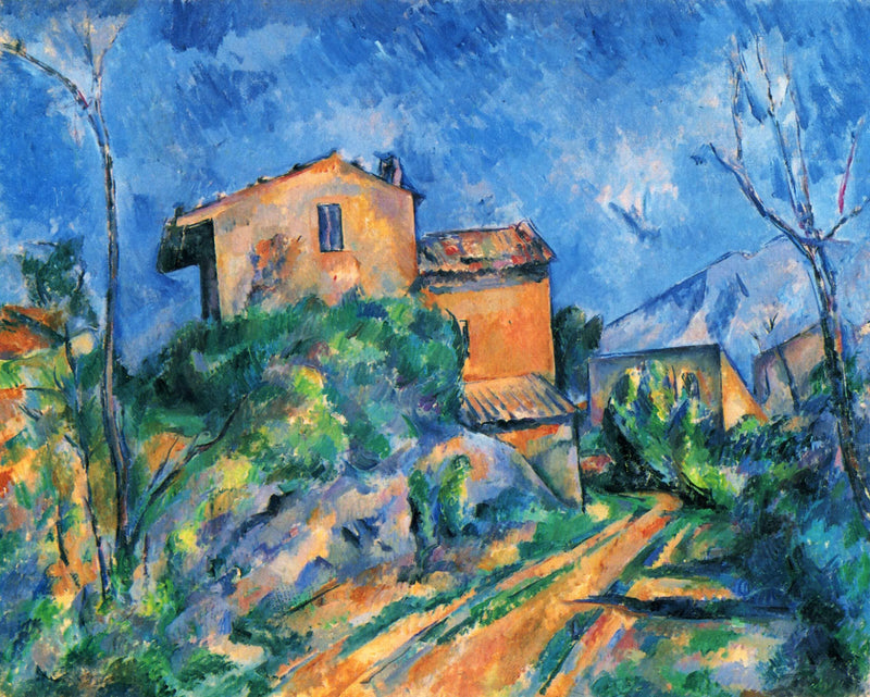Maison Maria with a View of Chateau Noir by Paul Cezanne — Oil Painting Reproduction