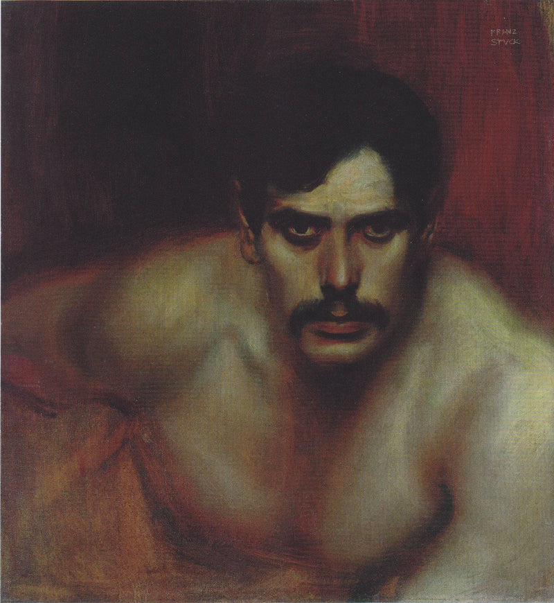 Male Portrait Study (A Bad Conscience) by Franz Stuck — Oil Painting Reproduction
