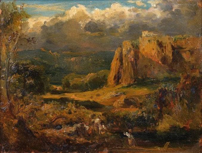 Malhec rocks in the Valley of Saint-Vincent by Theodore Rousseau — Oil Painting Reproduction