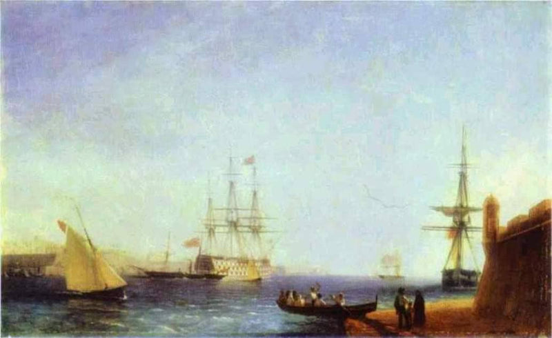 Malta Valetto Harbour by Ivan Aivazovsky — Oil Painting Reproduction