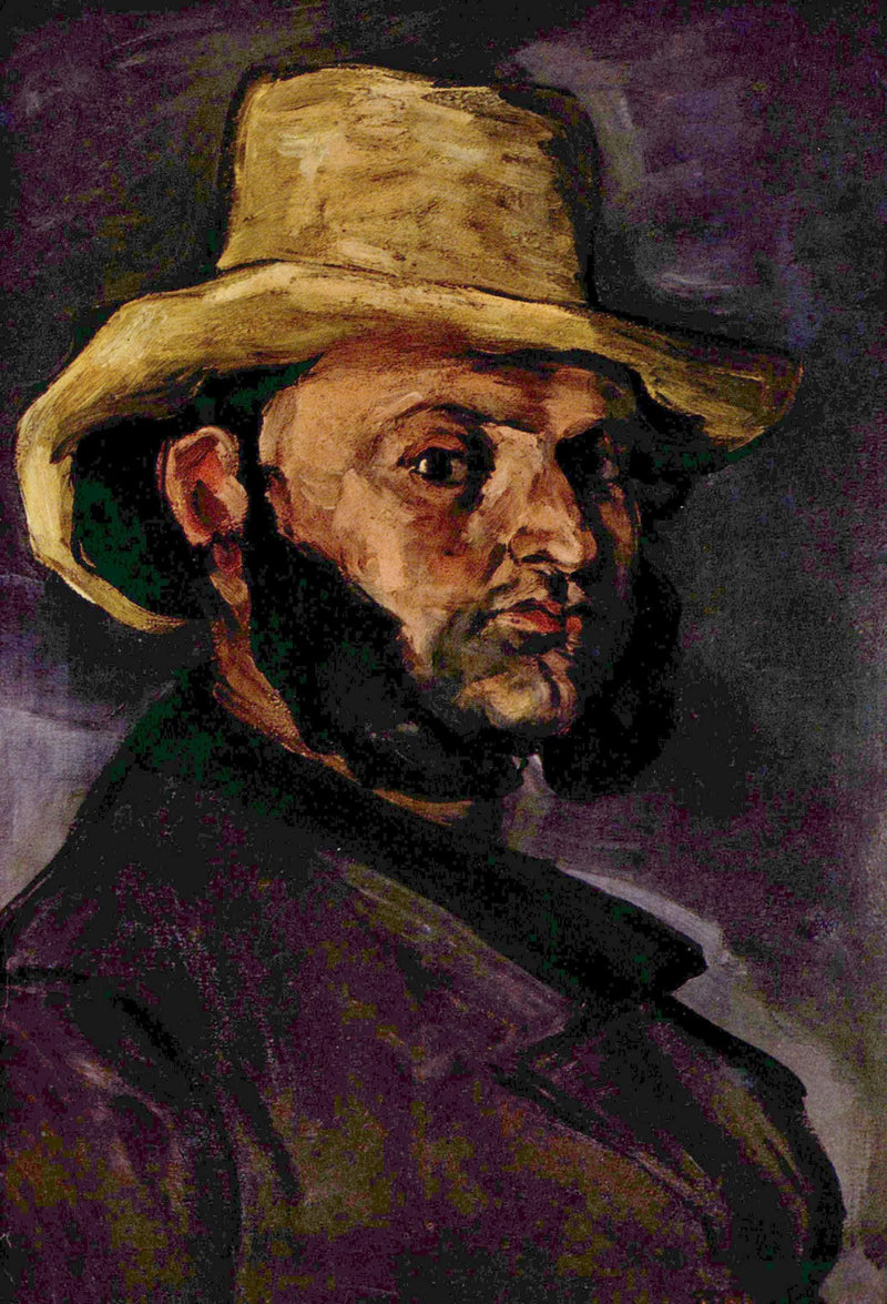 Man in a Straw Hat by Paul Cezanne — Oil Painting Reproduction