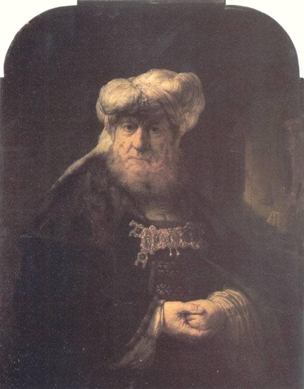 Man in Oriental Costume by Rembrandt — Oil Painting Reproduction