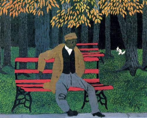 Man On A Bench by Horace Pippin — Oil Painting Reproduction