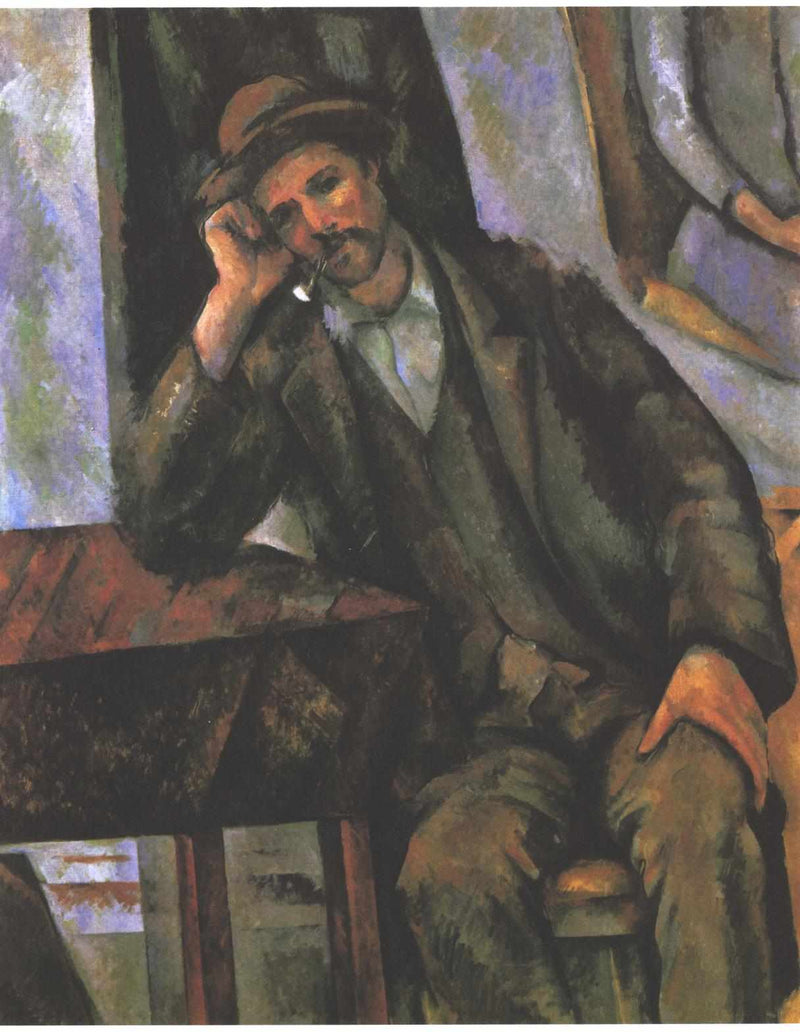 Man Smoking a Pipe by Paul Cezanne — Oil Painting Reproduction