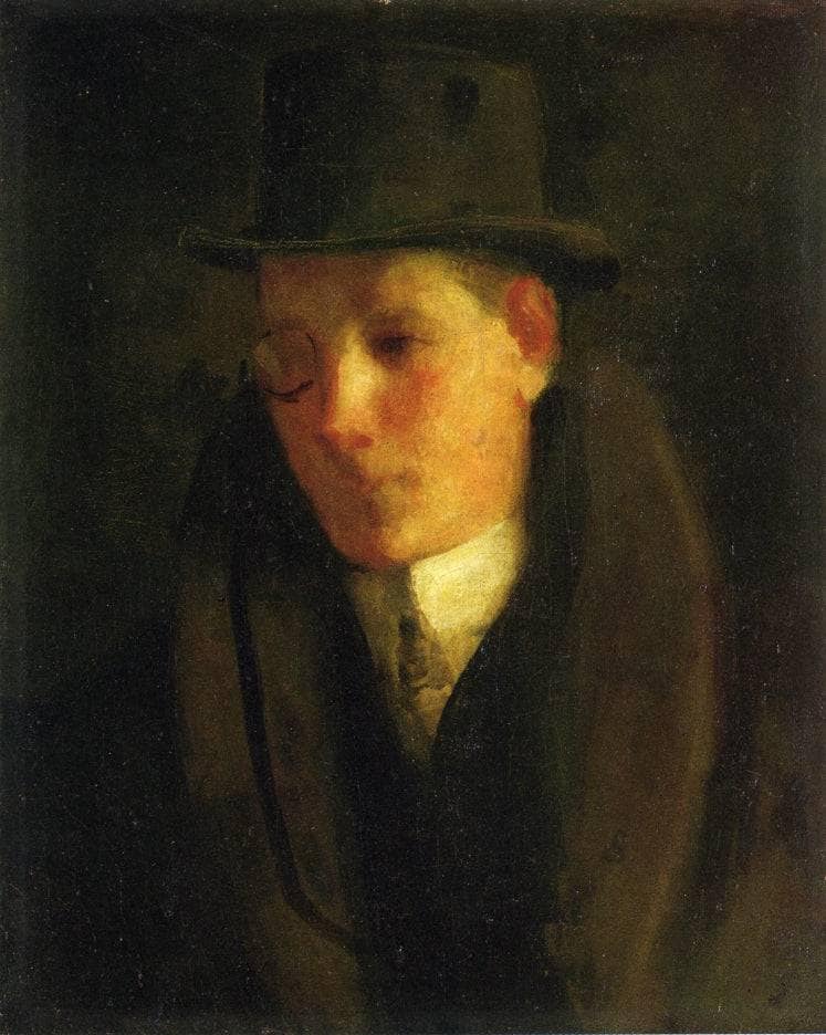 Man with a Monocle by George Luks — Oil Painting Reproduction
