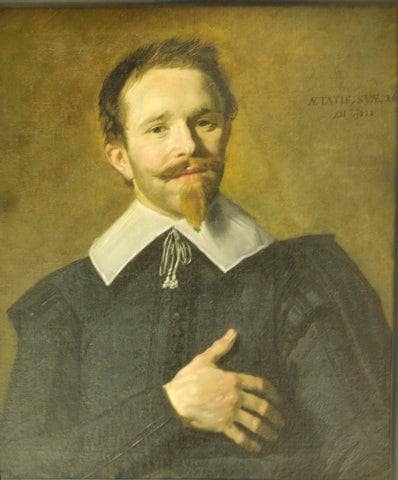 Man with hand on heart by Frans Hals — Oil Painting Reproduction