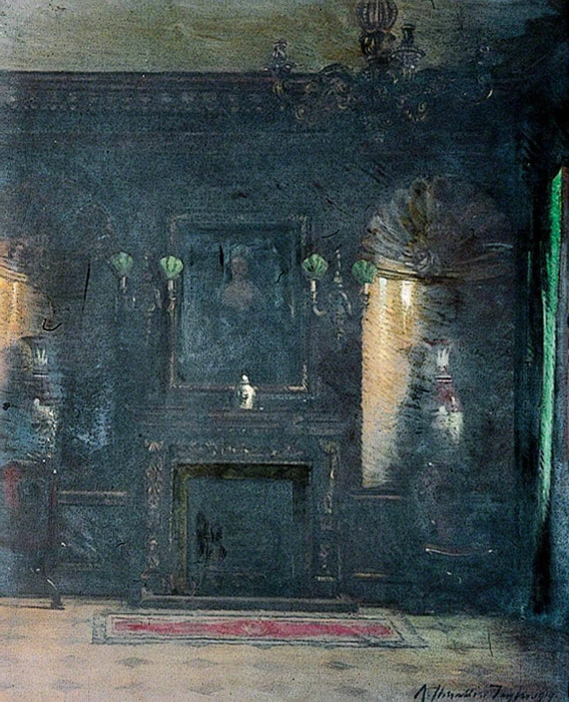 Manor House hall by Albert Chevallier Tayler — Oil Painting Reproduction