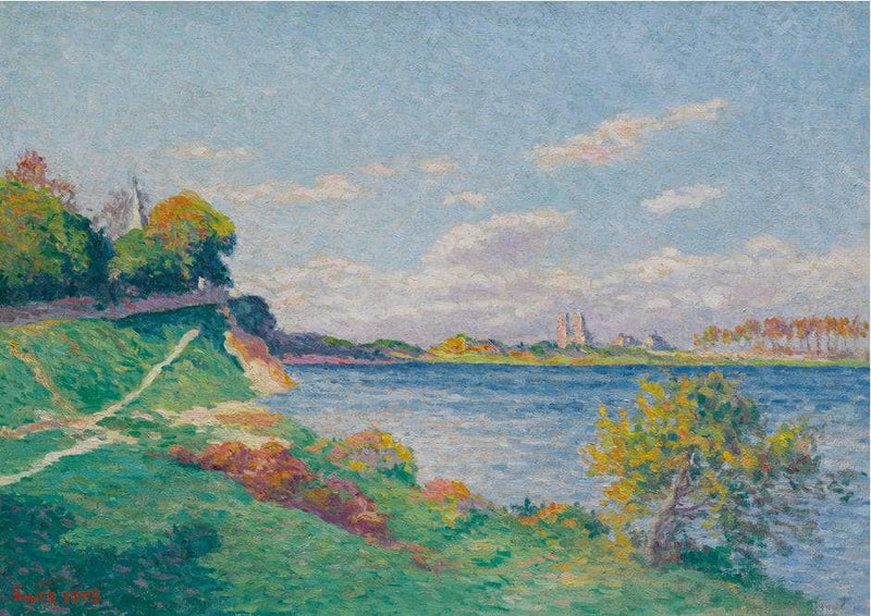 Mantes, Banks Of The Seine by Maximilien Luce — Oil Painting Reproduction