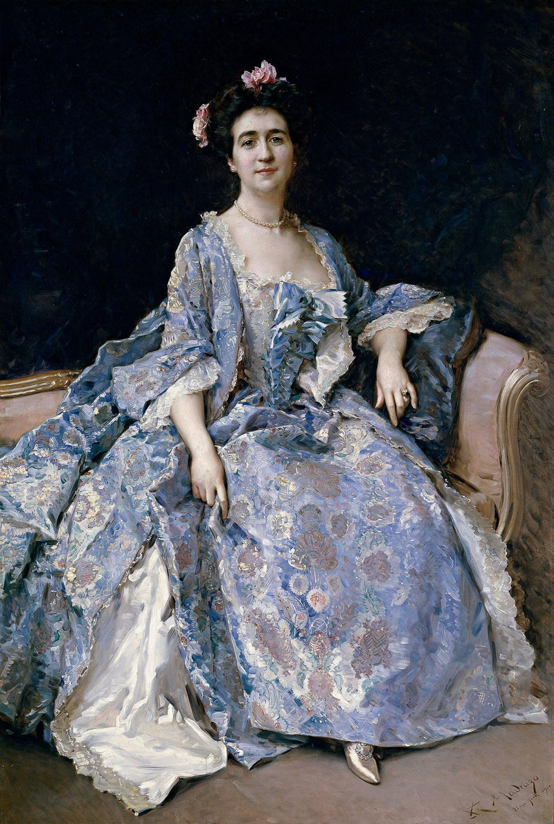 Maria Hahn, Painter's Wife by Raimundo de Madrazo — Oil Painting Reproduction