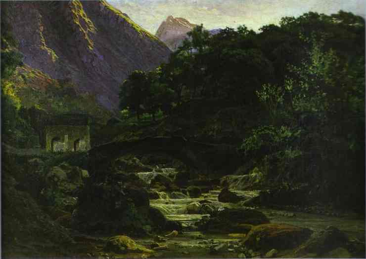 Marble Quarry at Carrara by Nikolai Ge — Oil Painting Reproduction