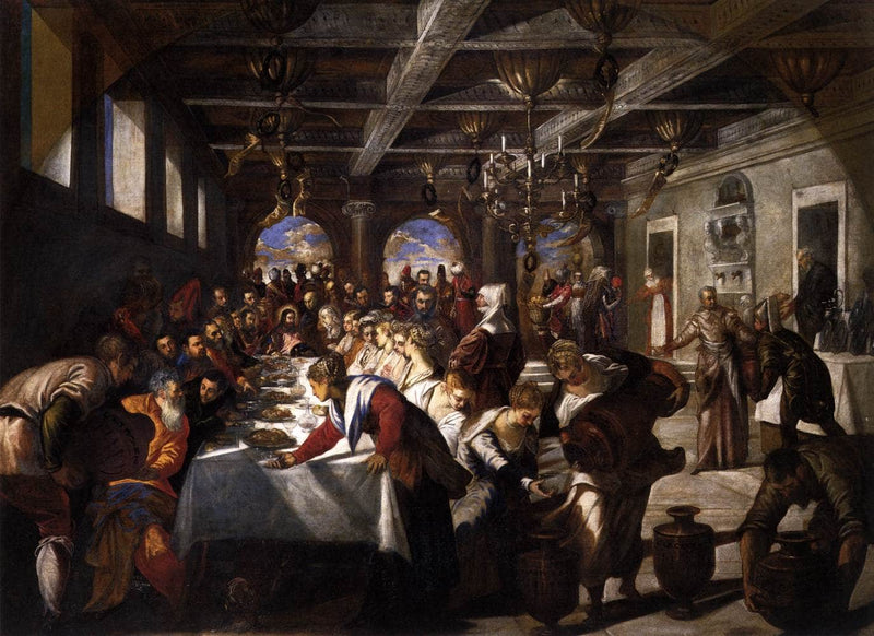 Marriage at Cana by Tintoretto — Oil Painting Reproduction