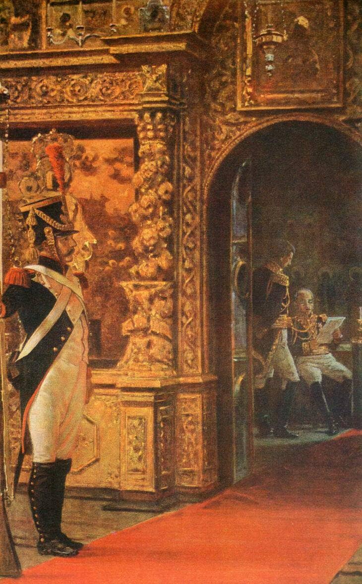 Marshal Davout in the Chudovo Convent by Vasily Vereshchagin — Oil Painting Reproduction