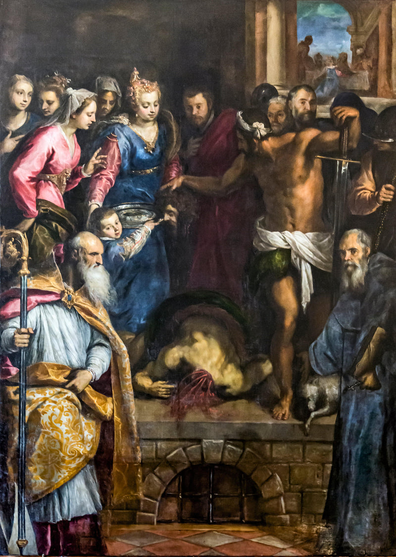 Martirio Di San Giovanni Battista Tra San Lanfranco Beccari E San Liberio by Palma il Giovane — Oil Painting Reproduction