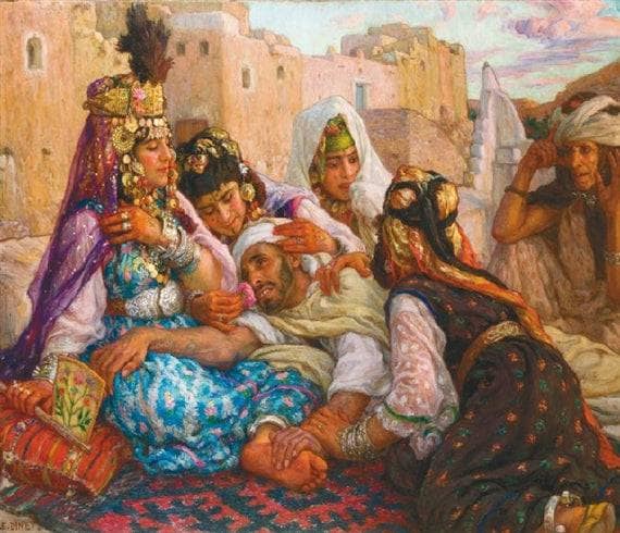 Martyr Of Love (Chahid El Ouschq) by Nasreddine Dinet — Oil Painting Reproduction