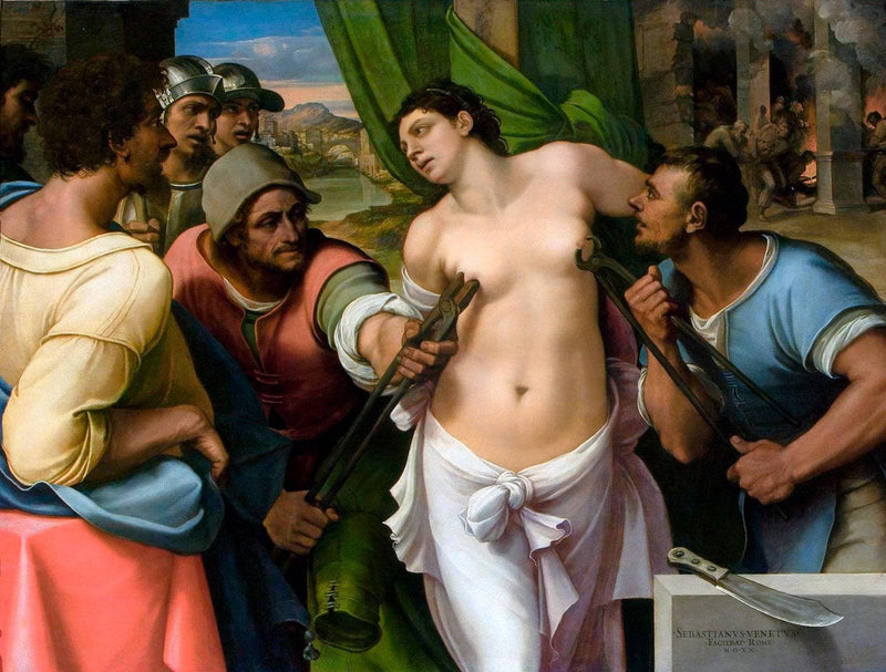 Martyrdom of Saint Agatha by Sebastiano del Piombo — Oil Painting Reproduction
