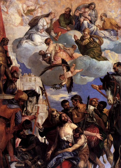 Martyrdom of Saint George in entryway