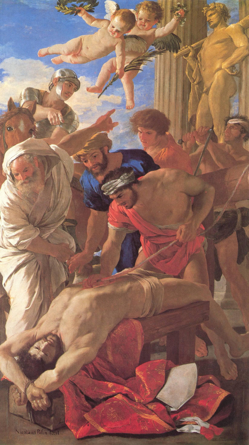 Martyrdom of St. Erasmus by Nicolas Poussin — Oil Painting Reproduction
