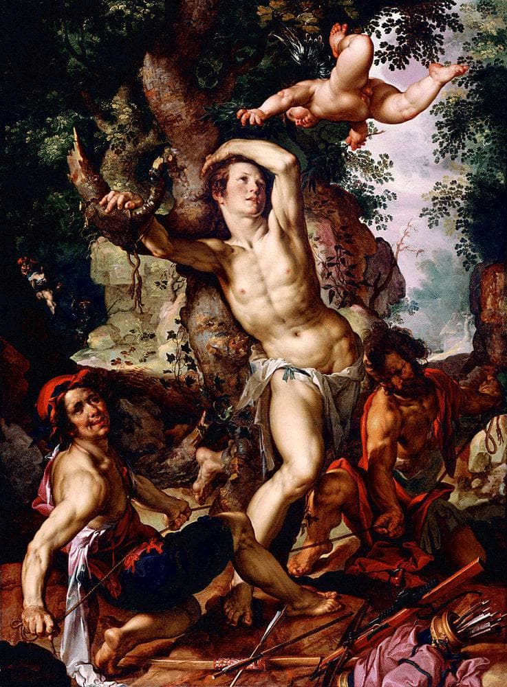 Martyrdom of St. Sebastian by Joachim Wtewael — Oil Painting Reproduction