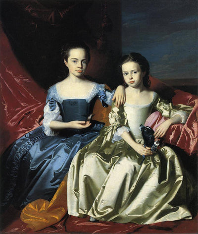Mary and Elizabeth Royall in bedroom