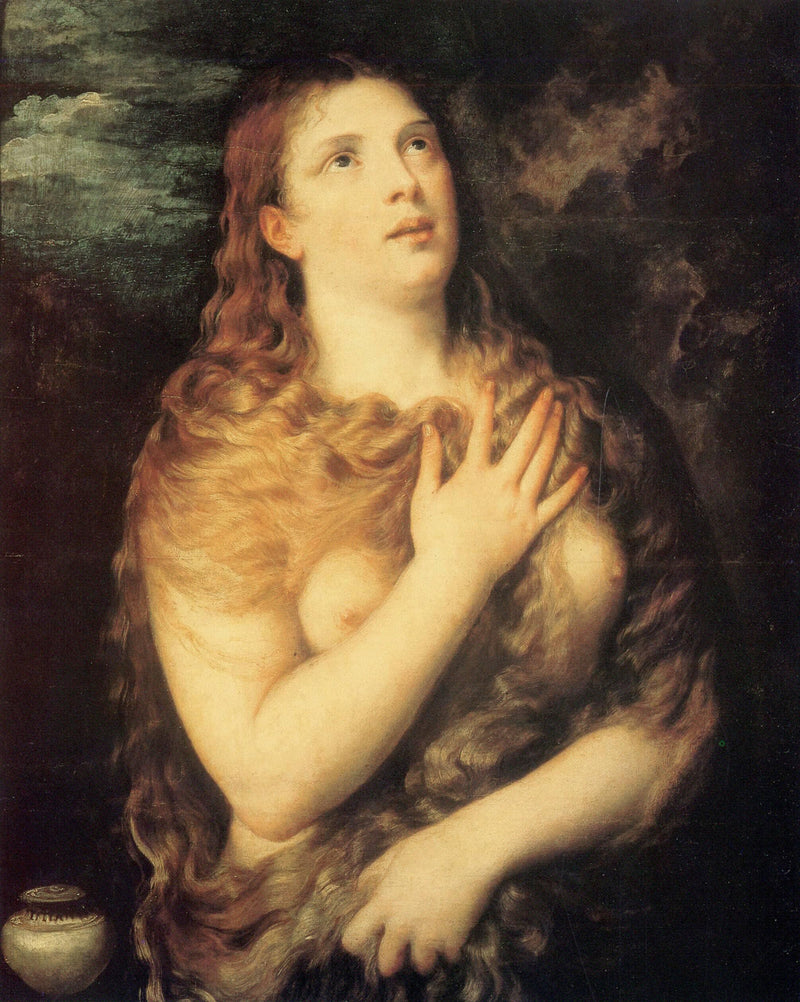 Mary Magdalen Repentant by Titian — Oil Painting Reproduction