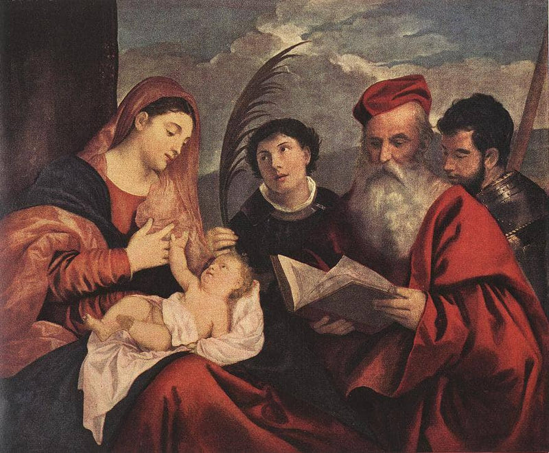 Mary with the Child and Saints by Titian — Oil Painting Reproduction