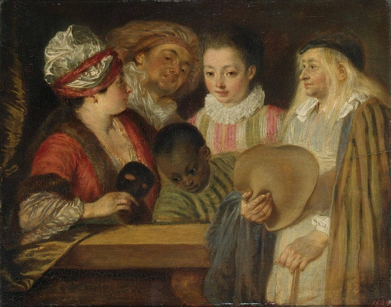 Masquerade by Antoine Watteau — Oil Painting Reproduction