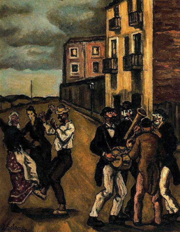 Masks by Jose Gutierrez Solana — Oil Painting Reproduction