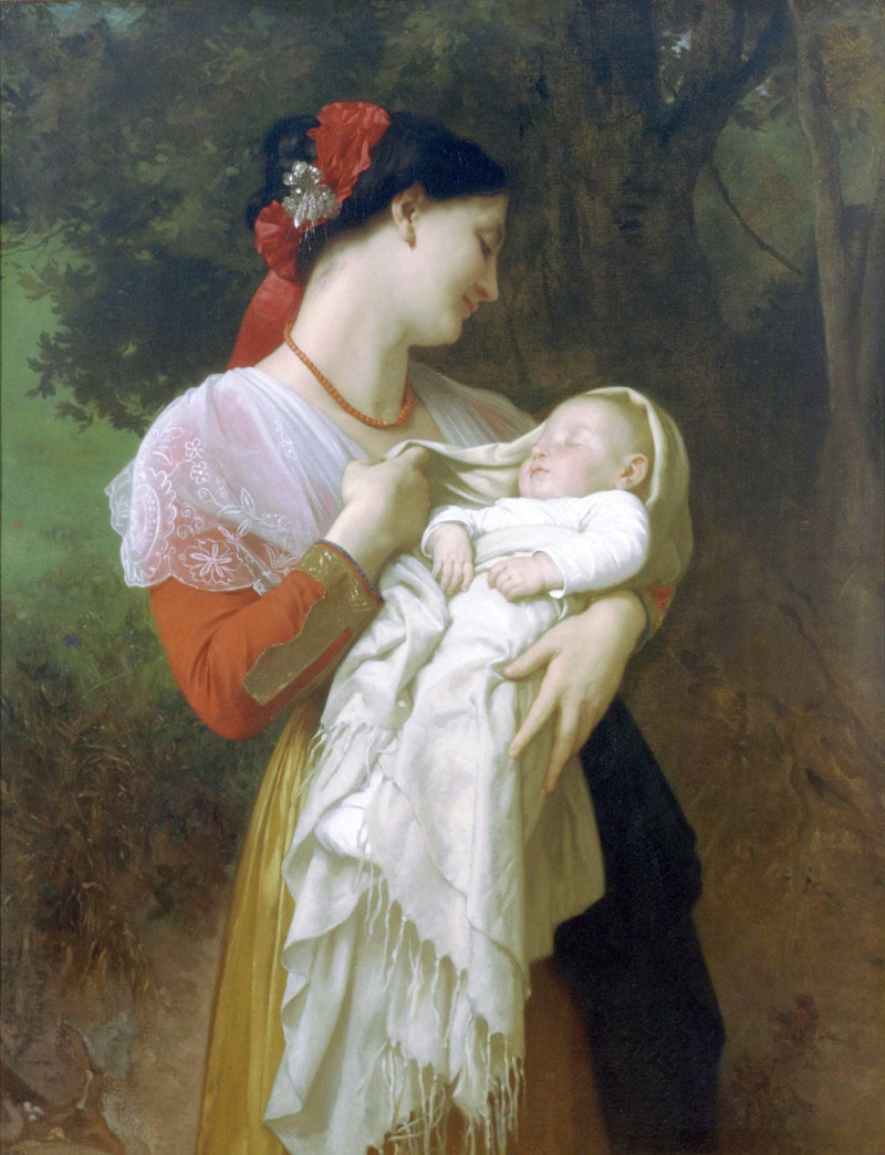 Maternal Admiration by William-Adolphe Bouguereau — Oil Painting Reproduction