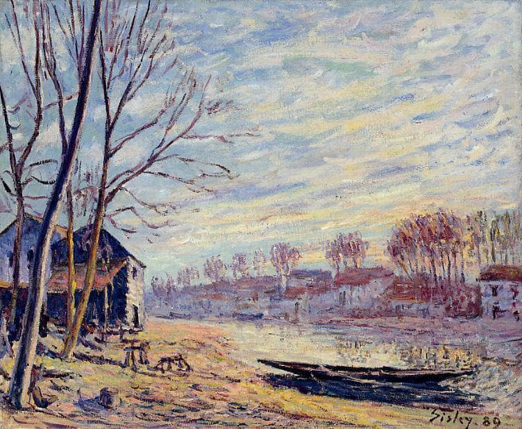 Matrat Cottages by Alfred Sisley — Oil Painting Reproduction