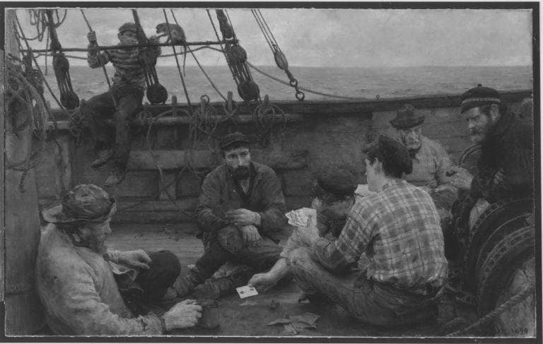 Matrosen beim Kartenspiel by Henry Scott Tuke — Oil Painting Reproduction