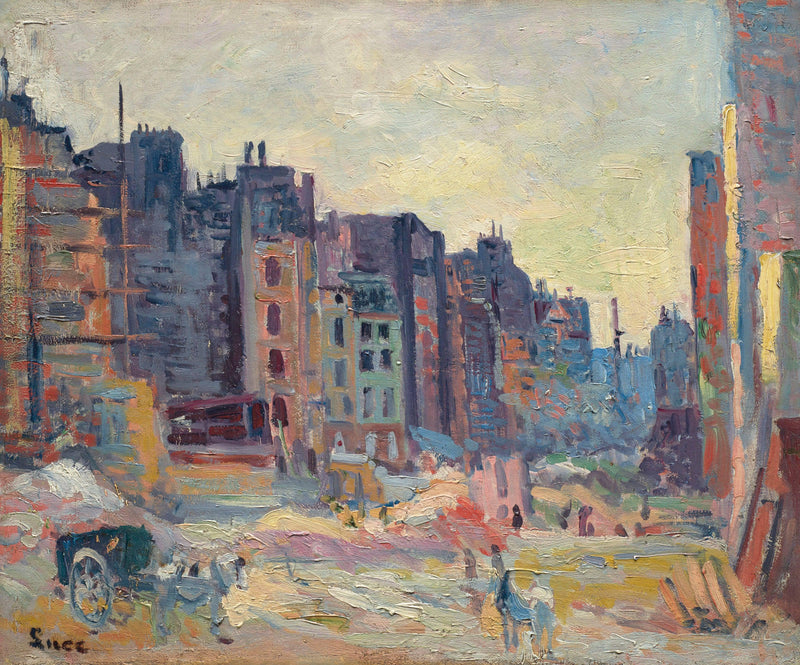 Paris, Le Percement De La Rue Réaumur by Maximilien Luce — Oil Painting Reproduction